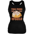 thumbnail image 1 of Cinnamon Bun Roll Too Pure for this World Juniors Soft Tank Top Black X-LG, 1 of 1