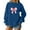 Blue, variant on Womens Valentine Day Sweatshirts Pullover Long Sleeve Holiday Valentines Sweater Casual Cute Bow Heart Tops, 2XL Purple