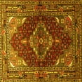 thumbnail image 1 of Ahgly Company Machine Washable Indoor Square Persian Yellow Traditional Area Rugs, 7' Square, 1 of 4