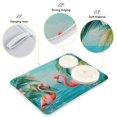 thumbnail image 4 of Flamingo Tropical Palm Tree Sea Dish Drying Mats Kitchen Mat Microfiber Counter Absorbent Dish Pad Drainer Rack 16"x18", 4 of 7
