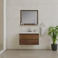 thumbnail image 4 of Alya Bath Paterno 36" Modern Wood Wall Mounted Bathroom Vanity in Rosewood Brown, 4 of 7