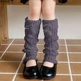 thumbnail image 2 of lnmuld Cotton Socks Girls Knitted Leg Warmers Thermal Winter Boot with Adorable Pompoms Thick Ankle Sleeves for Youth Children Toddler Cold Weather Outdoor Activities Size:One Size, 2 of 4