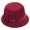 Red, variant on ruhuadgb Elegant Solid Color Women Floral Ribbon Linen Bowler Sun Hat Fedoras Bucket Cap