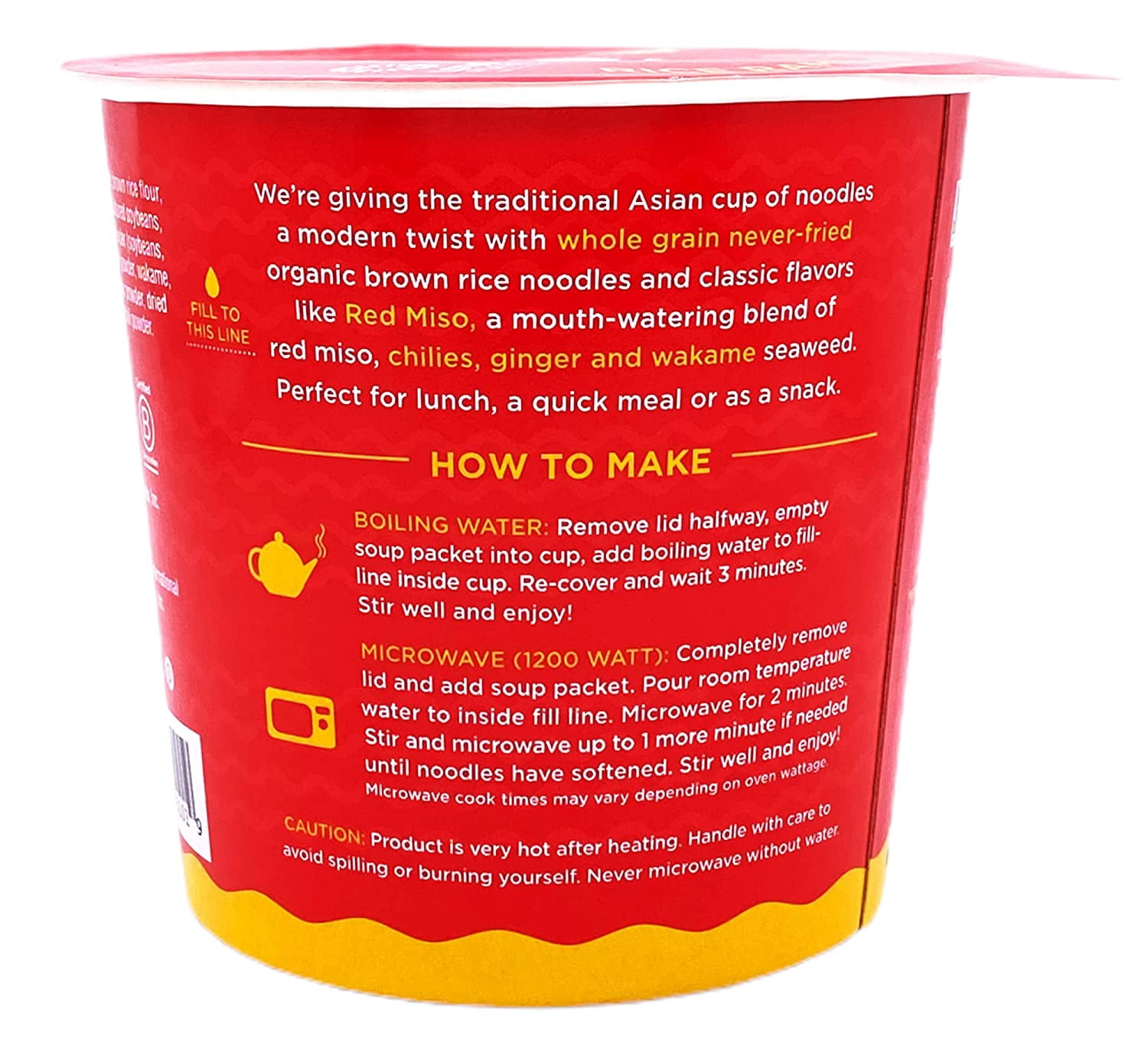 Lotus Foods Red Miso Rice Ramen Noodle Soup, 2 Oz, Pack Of 6