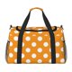 thumbnail image 1 of Disketp Orange And White Polka Dot Bolsa de Viaje Tipo Duffle, Bolso de Mano para Fin de Semana para Mujer, Bolsa de Gimnasio Ligera para Hombre, Esencial para Viajes, 1 of 7