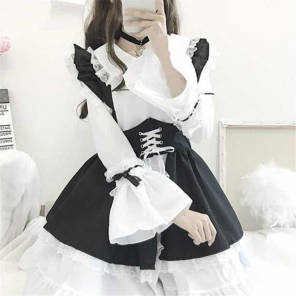 anime black and white dress Okkotsu Female Cosplay Costume JJK Anime Full Set Uniform Outfits for –  DAZCOS main image 0