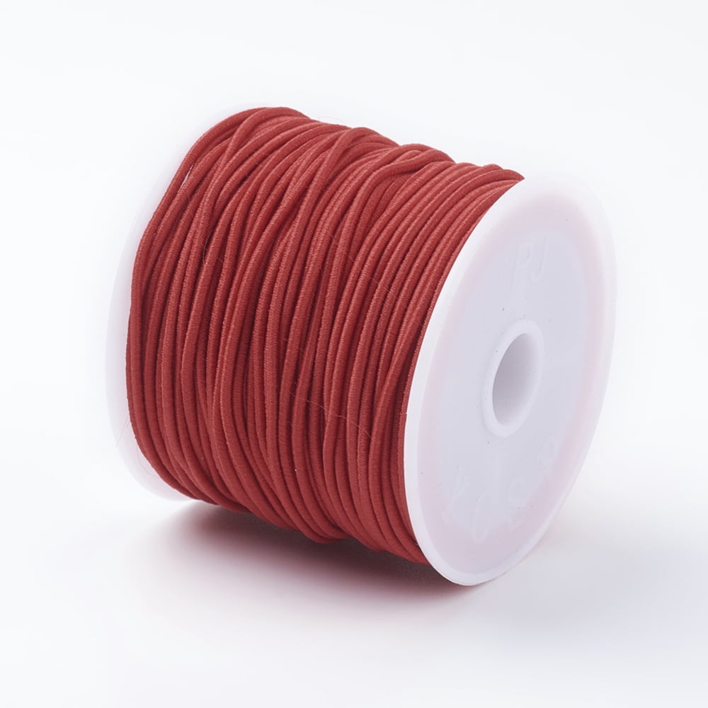 Elastic Cords Stretchy String for Bracelets Necklaces Jewelry Making Red 0.8mm about 26.24~28.43 yards(24~26m)/roll