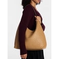 thumbnail image 2 of Scenario Women's Faux Leather Woven Hobo Shoulder Bag, Brown Spaniel, 2 of 5