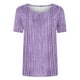 thumbnail image 4 of Tops de Manga Corta de Algodón para las Mujeres, Estampado Cuello Redondo Suéter Blusa de Moda para el Hogar Y el Uso Diario, 4 of 5