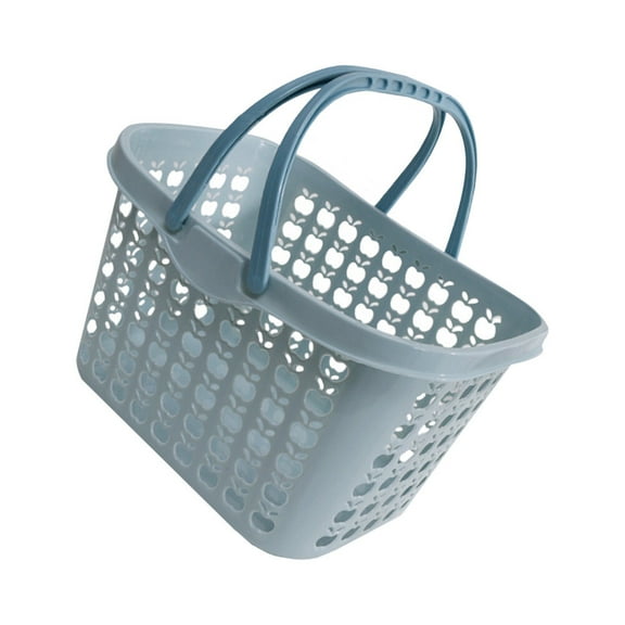 NIAIZEK Reusable Plastic Shopping Basket, Multi-Purpose Food Storage Container for Home, Kitchen, Supermarket Use, 12.5 x 8.5 x 5.5 inches