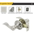 thumbnail image 3 of Passage Door Lock Lever Handle for Hallway and Closet Keyless Satin Nickel Interior Door Locksets, 3 of 7
