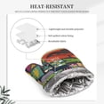 thumbnail image 4 of DouZhe Oven Mitts and Pot Holders Sets, Cartoon African Animals Jungle Prints Non-Slip Heat Resistant Kitchen Oven Silicone Glove, 4 of 7