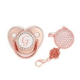 thumbnail image 2 of DPTALR Baby Pacifier 26 Letter Name Initial Clip Silicone Infant Nipple Bling Newborn Pacifier, 2 of 5