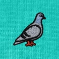thumbnail image 2 of Dalix Pigeon Embroidered Cotton Tee Lightweight Jersey Mens in Teal S Small, 2 of 5