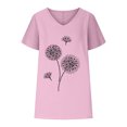 thumbnail image 4 of Birdeem T-Shirts à Col en V pour Femmes Mode Confortable Blouses Féminines Hauts, 4 of 8