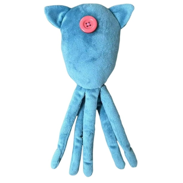 Muñeco Peluche Calamar Coraline Con Ojo Botón para Habitación