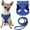 Royal blue, variant on YIMEIS Dog Harness and Leash Set, No Pull Soft Mesh Pet Harness, Reflective Adjustable Puppy Vest for Small Medium Large Dogs, Cats