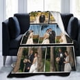 thumbnail image 4 of Custom Blanket with Photos Text Personalized Flannel Throw Blankets Customized Bedding Throw Blanket Custom Gifts Decor Bedding Style 3 Blankets, 4 of 5