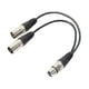 thumbnail image 2 of Cable XLR hembra a 2 x macho Yuyangstore adaptador divisor en Y 1 pie negro plata, 2 of 7