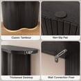 thumbnail image 2 of 57-Inch Mid Century Accent Sofa Table, Tambour Waterfall Design Console Table Behind Couch, Black, 2 of 8