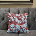 thumbnail image 5 of Amrita Sen Flying Floral Paisley Indoor/Outdoor Pillow with Removable Cover in Red White Blue18x18, 5 of 5