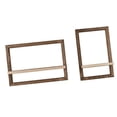 thumbnail image 4 of Estantes flotantes, juego de estantes de almacenamiento y exhibición, estantes de pared de madera, decoración de pared para oficina 2 piezas marrones, 4 of 8