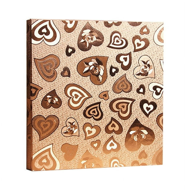 Álbum de fotos de hojas sueltas Superficie de cuero Libro de almacenamiento de fotos Álbum de colección de fotos 400 Love Champagne Gold