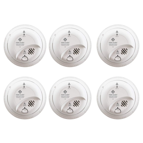 Detector de Humo y Monóxido de Carbono Paquete de 6 First Alert BRK SC9120B