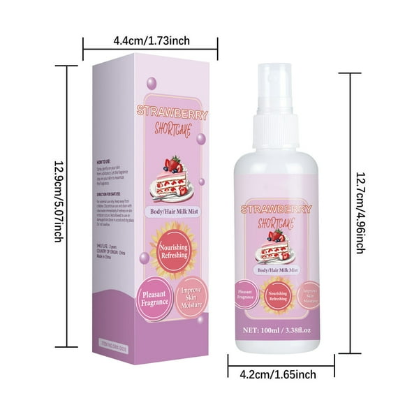 Binmer Strawberry Skin Perfume Strawberry Skin BodyAnd Hair Perfume Mist Strawberr Skin Body Mist Hair Perfume For Women Strawbe Skin Travel Size Travel Size Long100ml