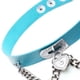 thumbnail image 4 of Minnieouse Punk PU cuero gargantilla cadena colgante corazón collares mujeres niñas gargantilla señora regalo joyería Ropa, zapatos y accesorios Miscelánea Azul claro Minnieouse PS11278-11, 4 of 6
