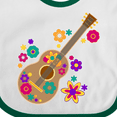 thumbnail image 4 of Inktastic Acoustic Guitar with Colorful Flowers Boys or Girls Baby Bib, 4 of 4