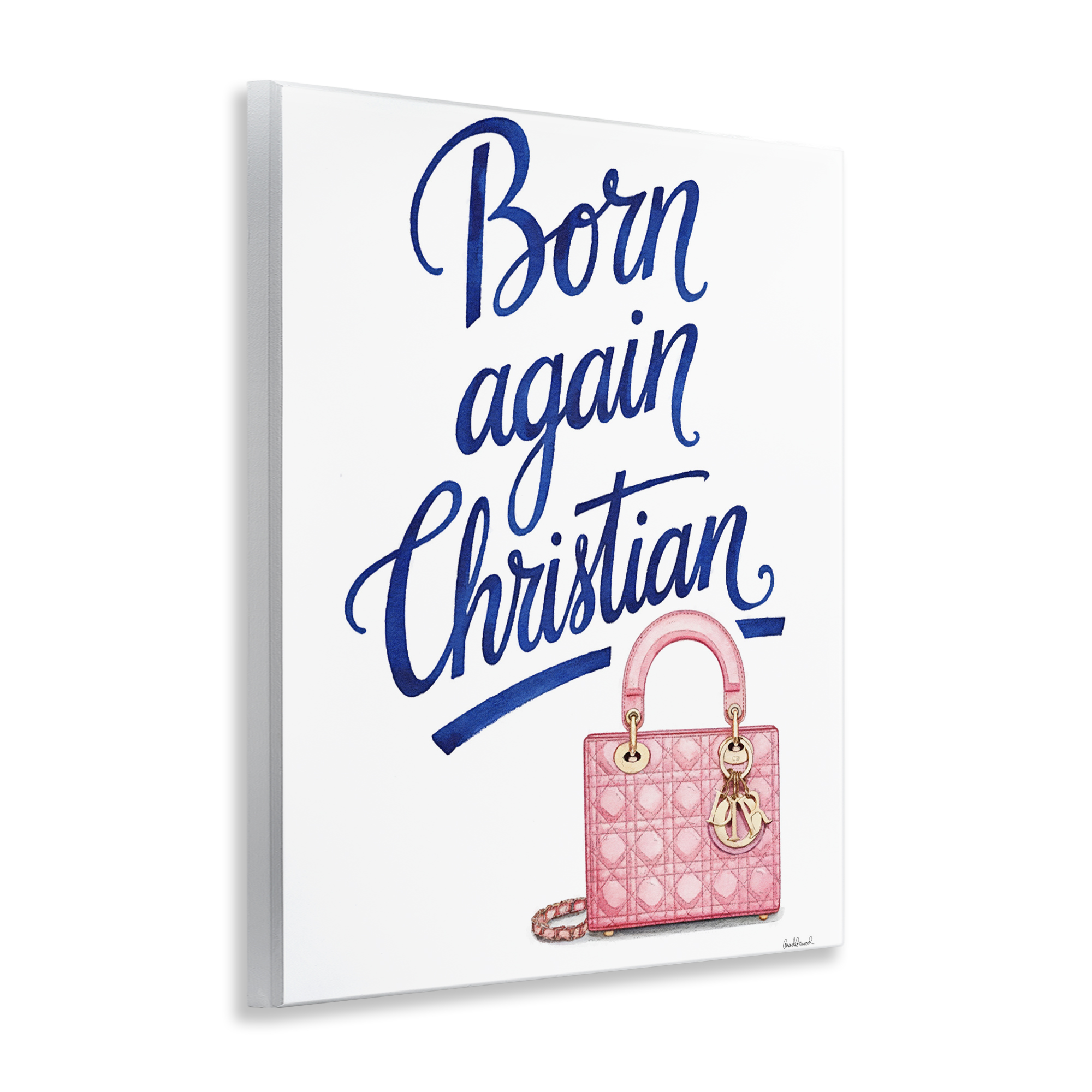 Glam Born Again Christian Wall Plaque Art, design by Amanda Greenwood
