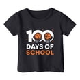 thumbnail image 1 of PMVFHDE T-Shirt pour Filles T-Shirts Graphiques Hauts d'Été Basiques pour Fille Tunique T-Shirt pour Fille Garçon et Fille Mode Décontractée Imprimé Col Rond Manches Courtes T-Shirt Noir, 8-9 Ans, 1 of 4
