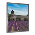 thumbnail image 2 of Designart 'Abbey With Lavender Field In France' Farmhouse Framed Art Print, 2 of 4