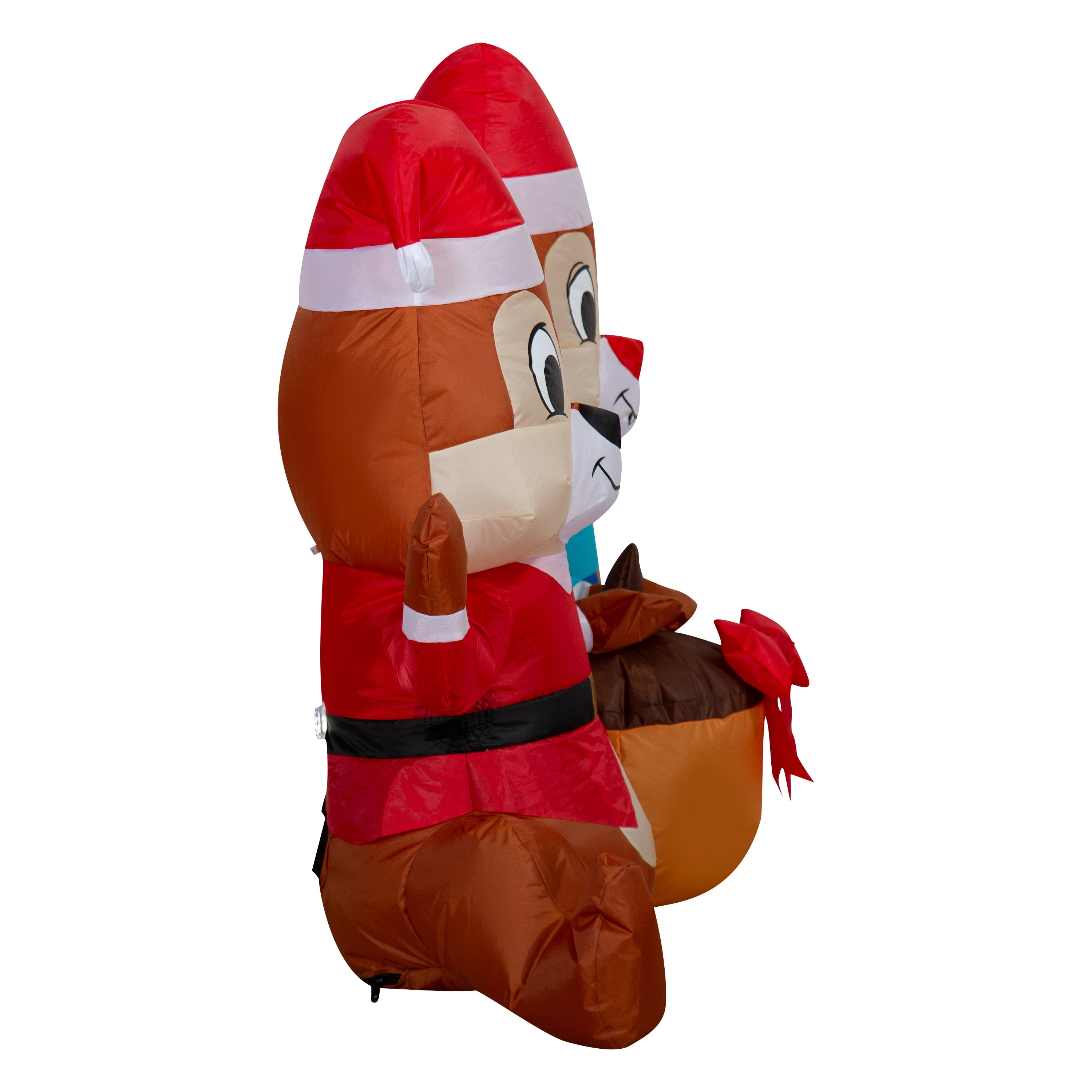 Christmas Chip and Dale Holiday LED Lighted Yard Inflatable Decoration Disney, 4 ft