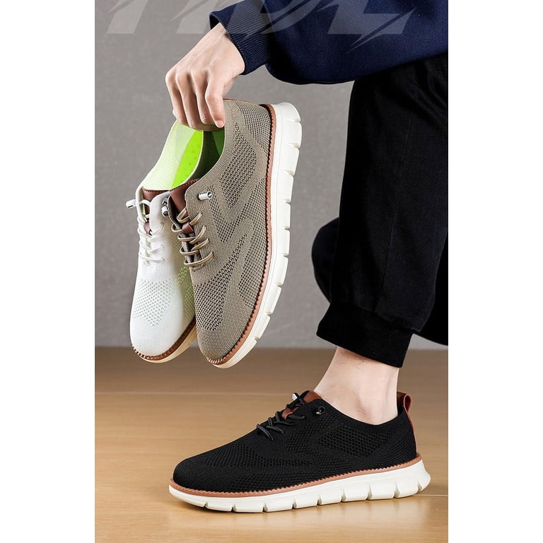 Shoes for Men Mens Casual Dress Oxfords Business Mesh Walking Shoes Tennis Comfortable Sneakers Light Soft Sole & Breathable Fashion Sneakers - Walmart.com Shoes for Men Mens Casual Dress Oxfords Business Mesh Walking Shoes Tennis Comfortable Sneakers Light Soft Sole & Breathable Fashion Sneakers - Walmart.com