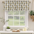 thumbnail image 2 of 2 Pack Valances for Window, Yellow Floral Short Curtains for Kitchen Bedroom Living Room, Abstract Watercolor Flower Leaf Plant Rod Pocket Small Window Treatment Valance Drapes 54 x 18 Inch, 2 of 8