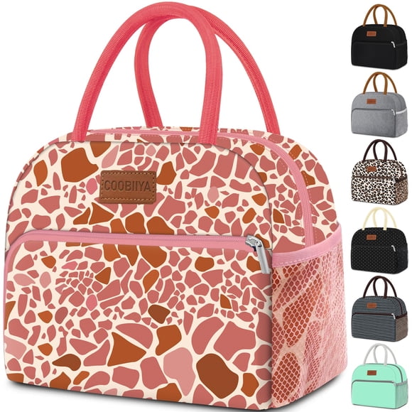 Bolsa Térmica Coobiiya para Mujer/Hombre Reutilizable con Diseño Leopardo Rosa