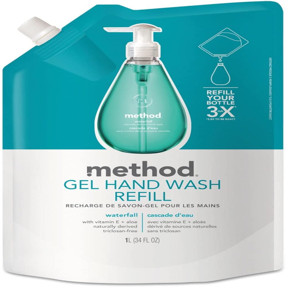 'Method Gel Hand Wash Refill Pouch, Waterfall, 34 Ounce'