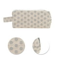 thumbnail image 4 of Bolsas de Maquillaje Rectangulares de Puntos de Moda 1 Pc para Viaje Pequeño Caqui Gris de Poliéster, 4 of 5