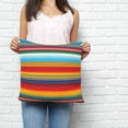 thumbnail image 2 of Mexican Stripes Pillow Covers 20x20 Inch Decorative Throw Pillow Cover, Ethnic Horizontal Lines Tribal Geometric Art Sofa Pillowcases Accent Cushion Case Home Decor Bedroom Living Room, 2 of 6
