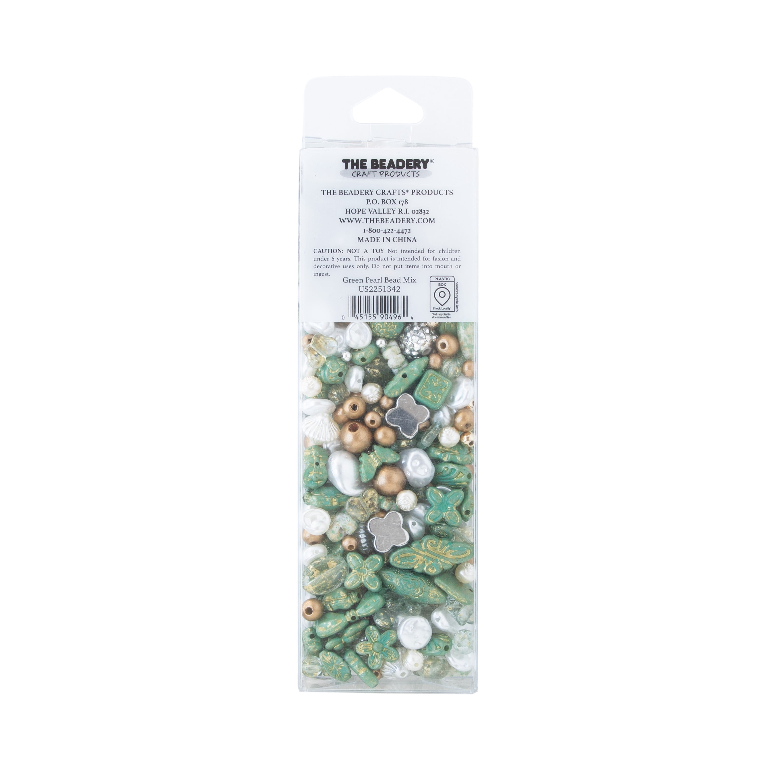 The Beadery Craft Products Green Pearl Bead Mix
