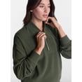 thumbnail image 5 of Avia Women's and Women's Plus Ribbed Ottoman Quarter Zip Sweatshirt, Sizes XS-4X, 5 of 6