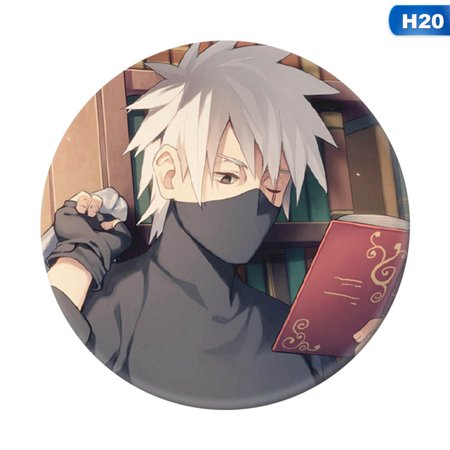 SHOPFIVE 1 Pcs Acrylic Brooches Cartoon Anime Naruto Sasuke Kakashi Brooches Accessories for Backpack Student Clothes Brooches Pins Best Gift for Anime (The Best Of Naruto)