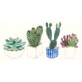 thumbnail image 2 of Wang, Melissa 18x11 White Modern Wood Framed Museum Art Print Titled - Four Succulents II, 2 of 4