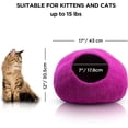 thumbnail image 2 of Woolygon Wool Cat Cave Bed Handcrafted from 100% Merino Wool, Eco-Friendly Felt Cat Cave for Indoor Cats and Kittens, 2 of 5