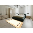 thumbnail image 5 of Ahgly Company Machine Washable Indoor Round Contemporary Cornsilk Beige Area Rugs, 6' Round, 5 of 7