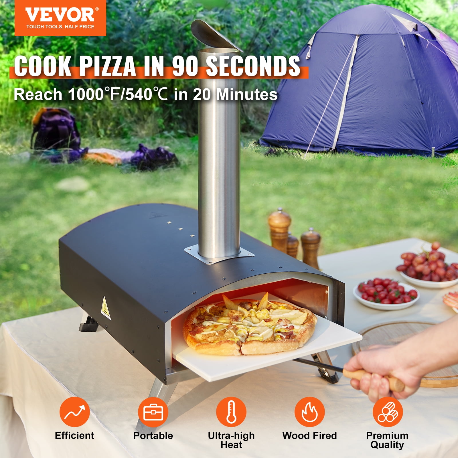Portable Pizza Ooni Pizza Oven 12 Inch VEVOR Outdoor Pizza