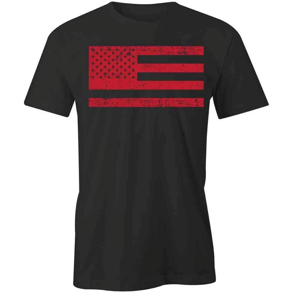 American Flag Grunge T-Shirt | Patriotic American Black Tee Gift