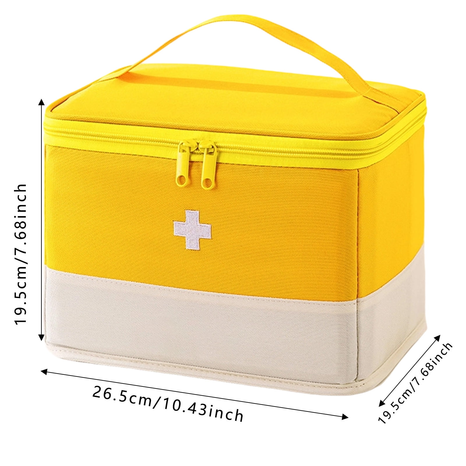 Empty First Aid Bag - Red Medical Trauma Emergency Storage Organizer for First Responder Kits, Car, Travel, Home, Office & Outdoor Use, Compact Medicine Pouch